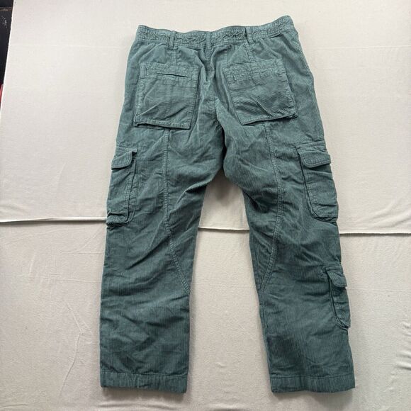 Free People Tahiti Cord Cargo Pants Green Size XL Utility Y2K Grunge Gorpcore - Picture 9 of 13
